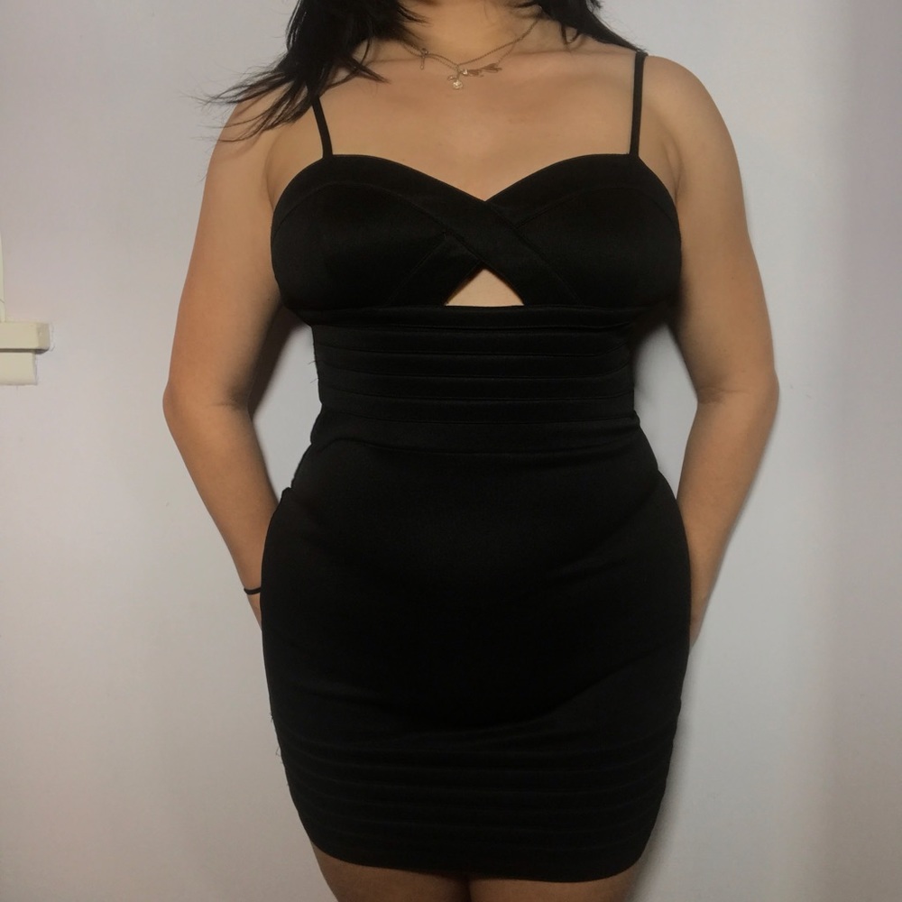Black Mini Dress with cutout